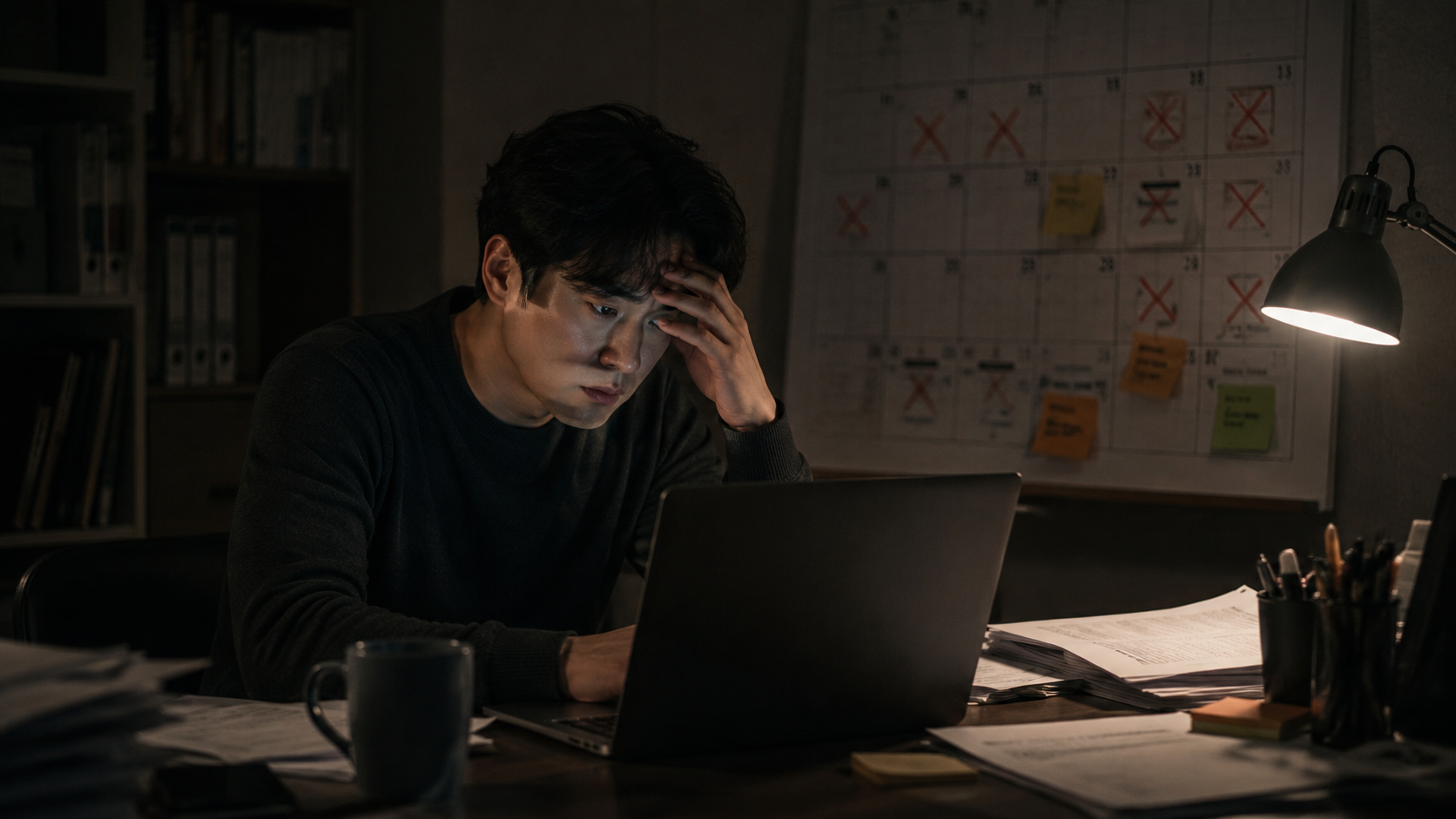 학점 인정 오류로 지친 모습